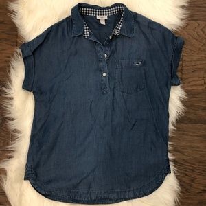 Short Sleeve Collared Vineyard Vine Blouse